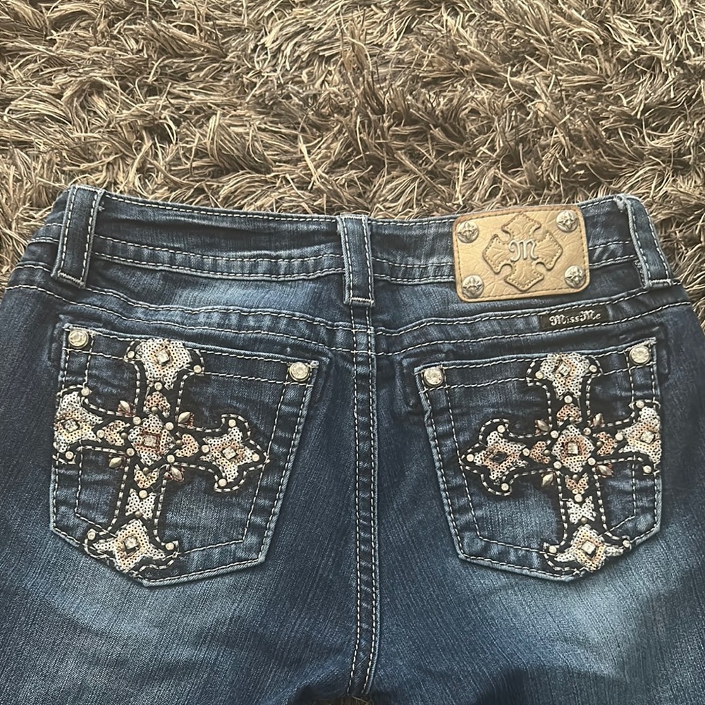 Miss me Blue Embellished Jeans - Picture 4 of 6